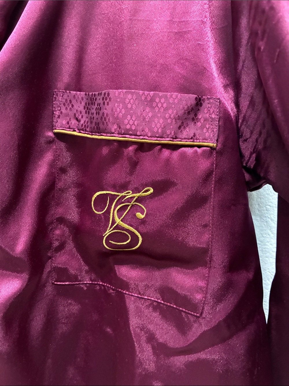 Victoria's Secret Vintage Burgundy Button Down Pajama Top /M - Picture 4 of 6
